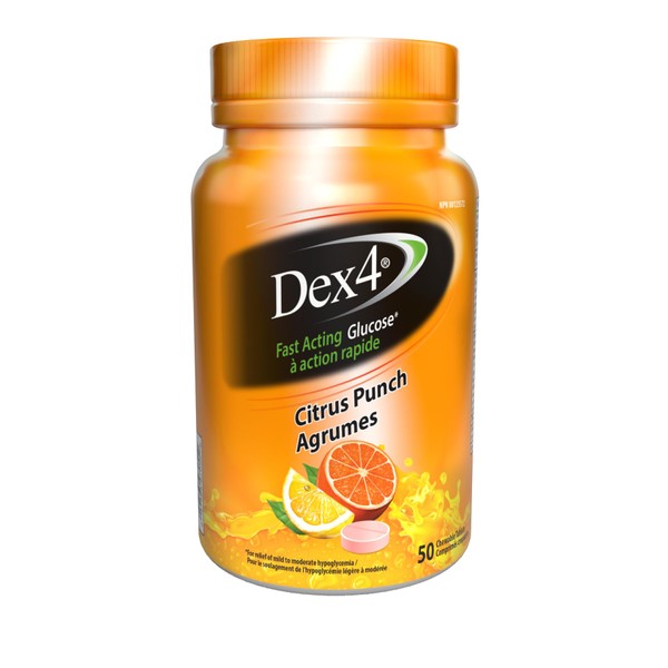 Dex4 Dex4 Glucose Tablets, Citrus Punch, 50 Count Bottle, Each