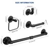NearMoon 4 Pieces Industrial Pipe Bathroom Hardware Set, Include 18