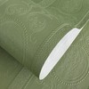 JiffDiff 3D Green Embossed Wallpaper Peel and Stick Wall Paper