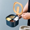 Contenedor cocina Multiusos con 4 Compartimentos, Tapa Transparente, Incluye Cuchara,
