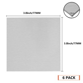 Welding Kit - 6Pack 6061 T651 Aluminum Sheet Metal 3" X 3" X 1/8 Inch Flat Plain 3mm Aluminum Plate Weld Practice kit for MIG, TIG, Stick, Arc, Gas, Brazing, Welding Practice Kit for Beginners