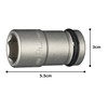 TONE HP4NV-19L Long Socket for Impacts, 0.5 inch (12.7 mm)