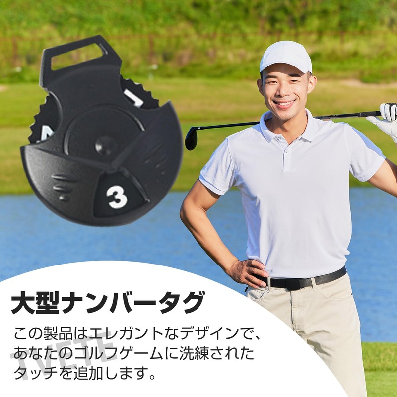 TVETE Golf Golf Cap Cover Tag [6 Pack] Black UT
