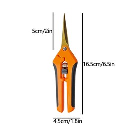 HAISHANG 2Pack Pruning Shears, 6.5 Inch Garden Shears, Gardening Scissors with Titanium Coated Curved Precision Blades for Trimming Plant, Herb, Flower, Hedge, Rose, Bonsai