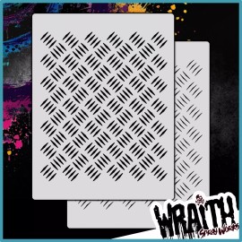 Wraith SprayWorks Diamond Plate #2 - Reusable Airbrush Stencil Template