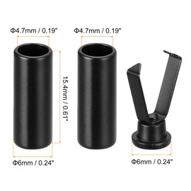 uxcell Shoelace Tips, 8pcs - Alloy Shoe Lace Ends Tips, Cylindrical Tip Replacement for Shoestring (Electrophoretic Black)