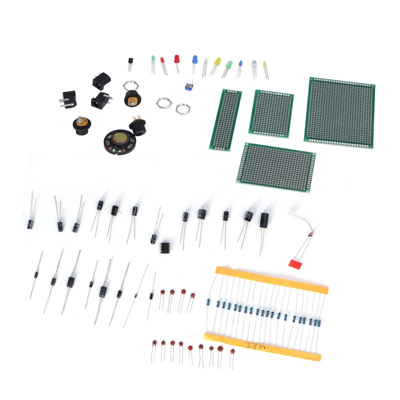 Electronic Component Kit PCB LED Diode Electrolytic Capacitor Resistor Transistor
