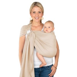 Hoppediz Ring-Sling Ultra Light Baby Sling from Birth, 100% Cotton, Hamburg Frappé Design