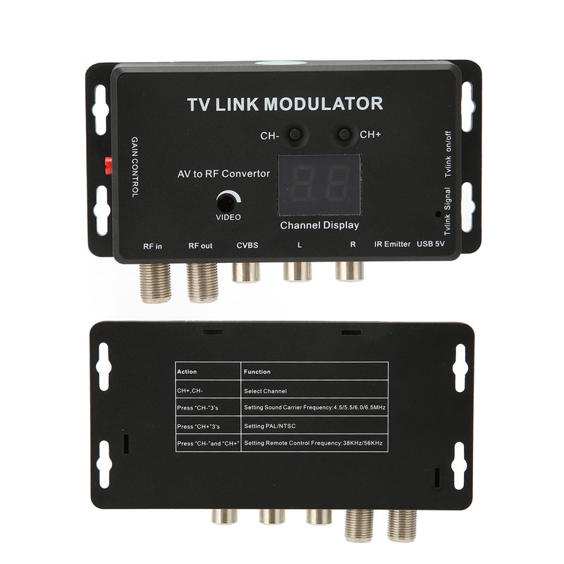 TM70RG TV Link Modulator Support PAL /NTSC Adjustable Output Gain