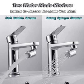 LUBEKAS Wasserhahn Aufsatz Schwenkbar, 360 Drehbar Doppelfunktion Wasserhahn Luftsprudler, Wasserhahn Perlator mit 2 Sprhfunktion, Wassersparer fr Wasserhahn Brause Kche Bad Aufsatz