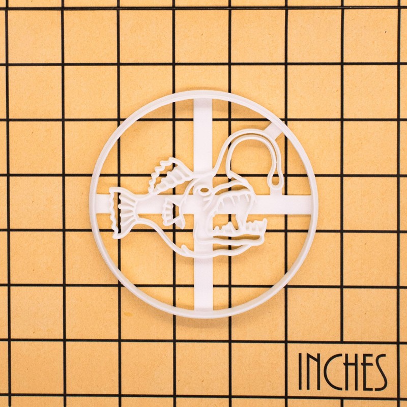 BAKERLOGY Tiefsee-Anglerfisch Ausstecher – Meereskreatur Fondant-Präger für Ozean-Motto-Backen & Aquarium-Geschenk