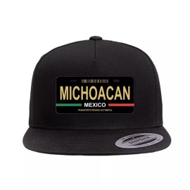 Snap-Back Michoacan Mexico Placa #2 Snapback Hat, Trucker Cap, Custom Hat UNISEX