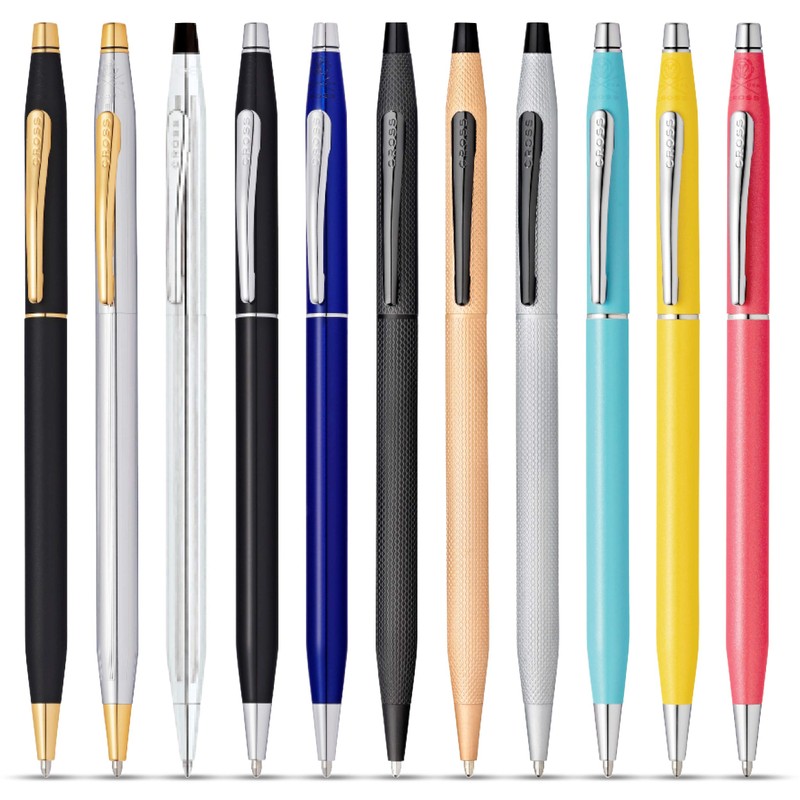 CROSS Classic Century Titanium Grey PVD Ballpoint Pen with Micro-knurl