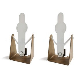 ATFLBOX 2 pieces reset metal shooting practice targets for airsoft pistol BB guns, suitable for outdoor and indoor use.