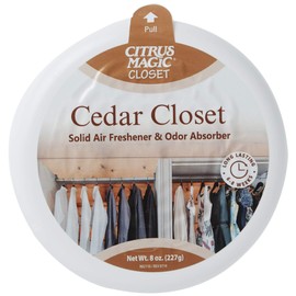 Citrus Magic For Closets Odor Absorbing Solid Air Freshener, Cedar, 8-Ounce, Pack of 6 - CASE