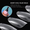 Sethexy Short Oval False Nails 500Pcs 10Sizes Full Cover Acrylic