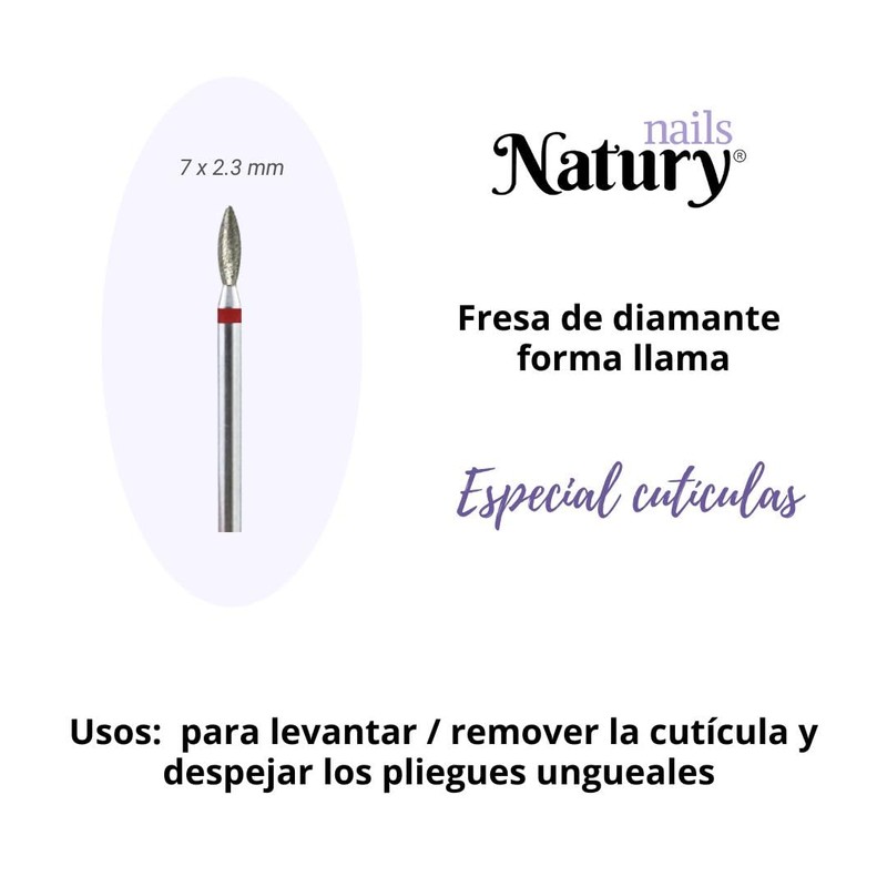 Natury Nails Set of 3 2.3mm Diamond Nail Drill Bits