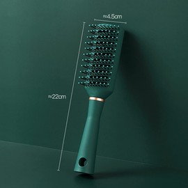 RN BEAUTY Detangling Brush Anti-Static Detangler Hair Brush Blow Drying Hairbrush Comb Nylon Bristle Pins Fashion Massage Brushes for Men and Women Adults and Kids Wet or Dry All Hair Types Styling Dark Green Color (Vented)