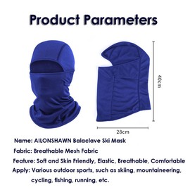 Blue Ski Mask for Men Balaclava Face Mask Women Summer Shiesty Mask Full Head Mask for Motorcycle Helmet Football Sun Protection