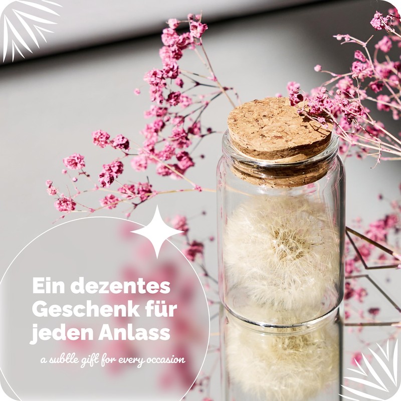 Garronda Wish Fulfiller - Elegant Dandelion in Glass, Charming Small