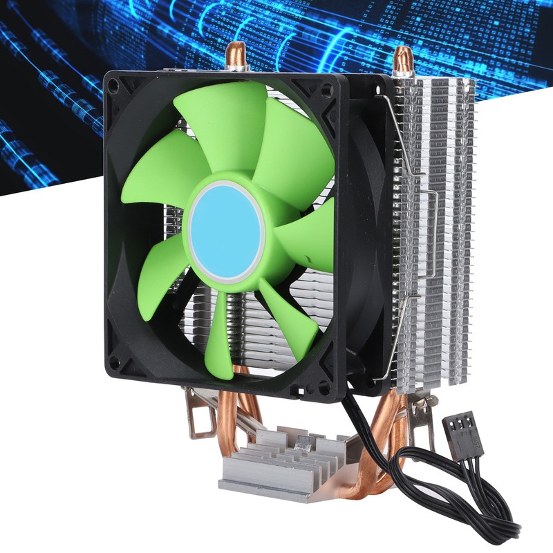 CPU Cooling Fan Pure Copper Double Heat Pipe Mute Universal