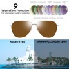 Joopin Retro Sunglasses Men's Polarised UV400 Sunglasses Men's Mirrored Large