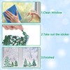 Winter Decor Window Clings Decals Large 12PCS Forest Trees Christmas