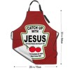 Granbey Christmas Apron Funny Text Catch Up With Jesus Christian