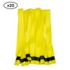 20 Yellow Fabric Bracelets for Events - Plastic Clasp to