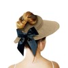 Visera de paja para mujer, sombrero de playa con protección