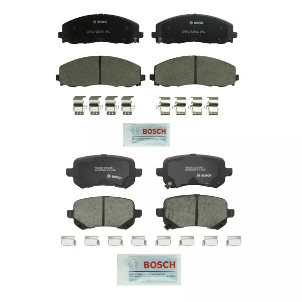 Bosch Quietcast Front Rear Ceramic Disc Brake Pad Kit For