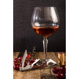 Laguiole Style de Vie Korkenzieher, Flaschenöffner mit Folienschneider, Rosenholz …