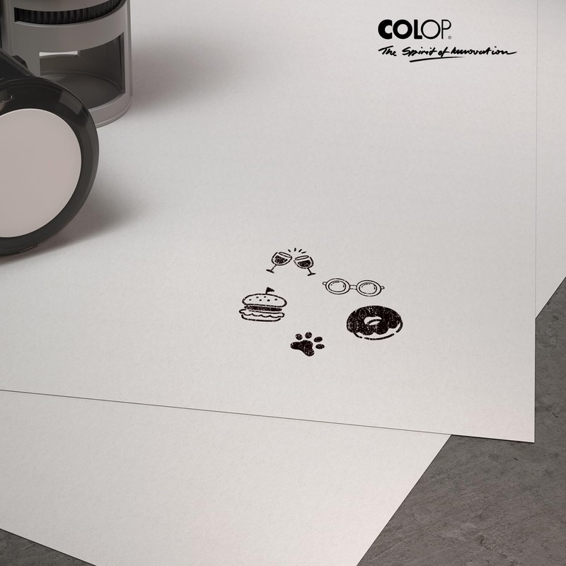 Customize with Initial/Logo/Artwork - Round self Inking Stamp - R12-1/2"