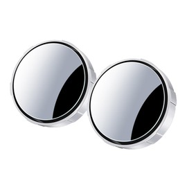 Yesmin 1 Pair Of Blind Spot Car Rearview Mirrors,360°High-Definition Glass Blind Spot Rearview Mirrors With Suction Cups,Used For In Cars And Trucks-White