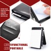 TIESOME Small Leather Notepad Holder with Pen, Pocket Notebook Holder