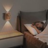 GDQ Wireless Motion Sensor Night Light, Cute Owl Wood Grain