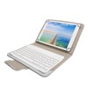 Tablet Cover Set with White Bluetooth Keyboard Protective Case Holder