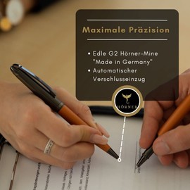 Hörner Auerus High-Quality Ballpoint Pen Orange/Anthracite | Made of Metal | Elegant Writing Set with Gift Box I Document Safe Pen | Modern Ergonomic | Attractive Pen for Men and Women