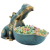 aboxoo Hippo Statue,Large Hippopotamus Figurine Home Sculpture with Resin, Hippo