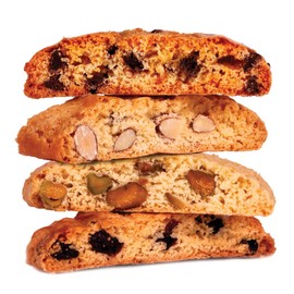True Delicious BISCOTTI, 4 Boxes of Different Flavors (Whole Almond, Salted Pistachio, Orange Chocolate Chip, Cranberry), 4x6oz…