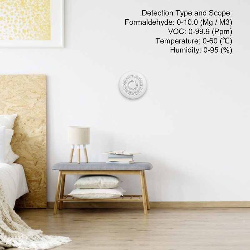Smart Air Box Wifi Wireless App Monitoring Formaldehyde VOC Temperature