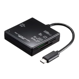 Sanwa Supply ADR-3TCML40BKN USB 3.1 Type-C Multi Card Reader