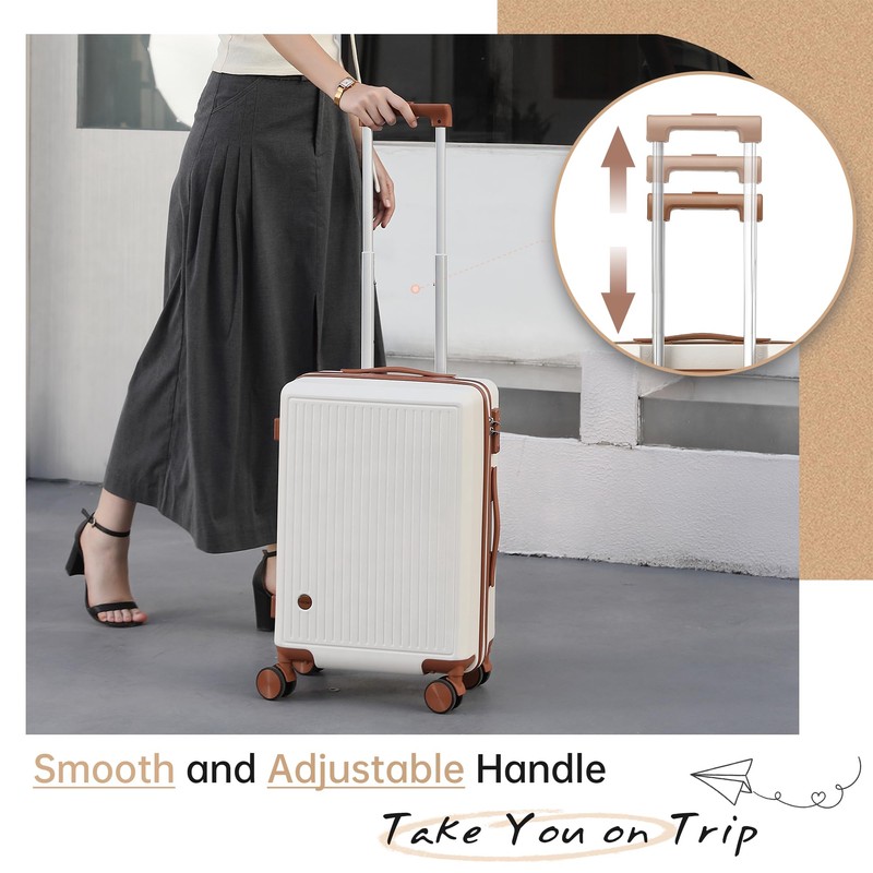 Hulsin Carry on Luggage with Spinner Wheels, 22x14x9 Airline Approved