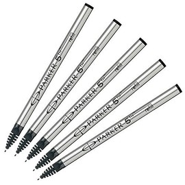 パーカー【PARKER】【5本まとめ買い】替芯 ブラック(ペン先:F)　5thテクノロジー採用ペン(インジェニュイティ)専用　[S1162712]
