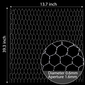 SATINIOR 2 Sheets Chicken Wire Net for Craft Work, Galvanized Hexagonal Wire Mesh (13.7 x 80 Inches, Silver)