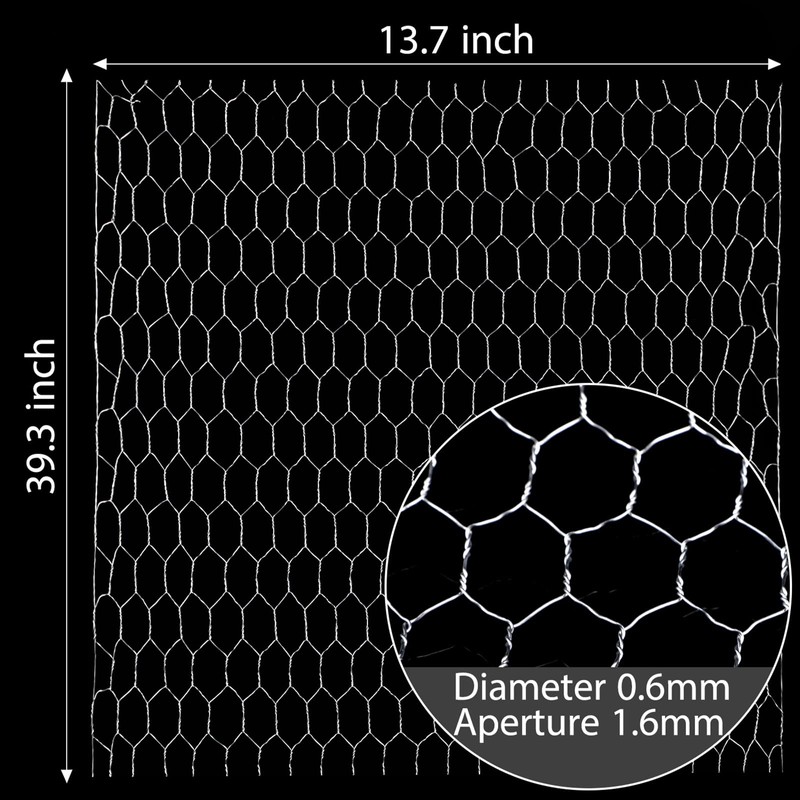 SATINIOR 2 Sheets Chicken Wire Net for Craft Work, Galvanized