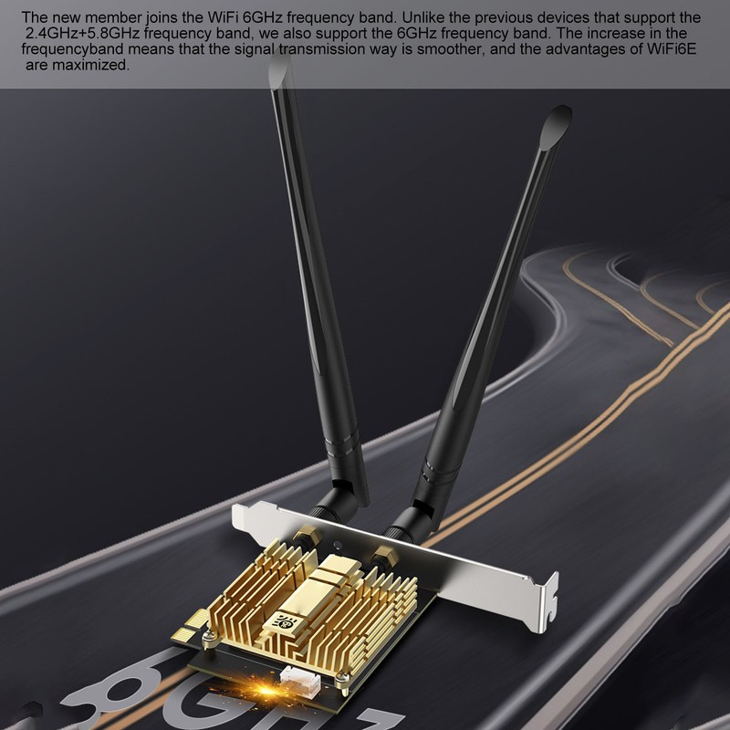 PCI E Wireless Adapter 2.4G 5.8G 6GHz AX210 Chip Long