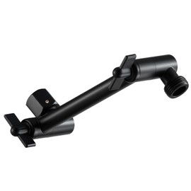 OFFO Shower Head Extension Arm, 6 in Shower Extension Arm with Locking Nut, Adjustable Height and Angle, Universal G1/2 Connector for Fixed and Handheld ShowerHead, Matte Black