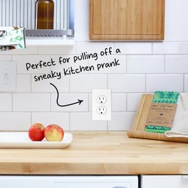 GRITKULTURE Pretend Electrical Outlet Decal Stickers 10 Pack- High-Resolution Hilariously Funny Joke Prank Power Outlet Decals, Wall Outlet Decal Gag Is Great For Office and Airport