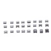 240 Pcs Micro USB Connector Set Stainless Steel Single Row